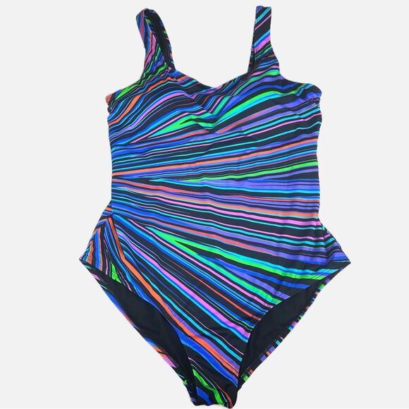 Swimsuits for All Chlorine Resistant Square Neck Tummy Control One Piece suit - Picture 1 of 9